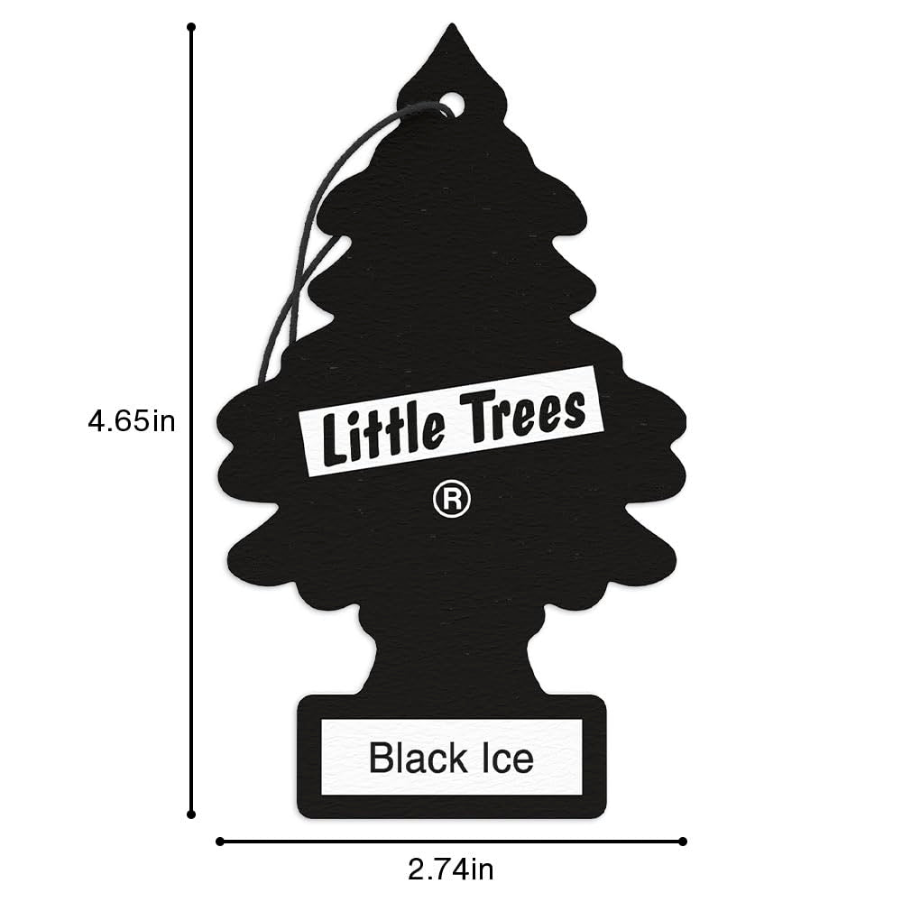 Car Air Freshener | Hanging Tree Provides Long Lasting Scent for Auto and Home | Black Ice, 24 Air Fresheners