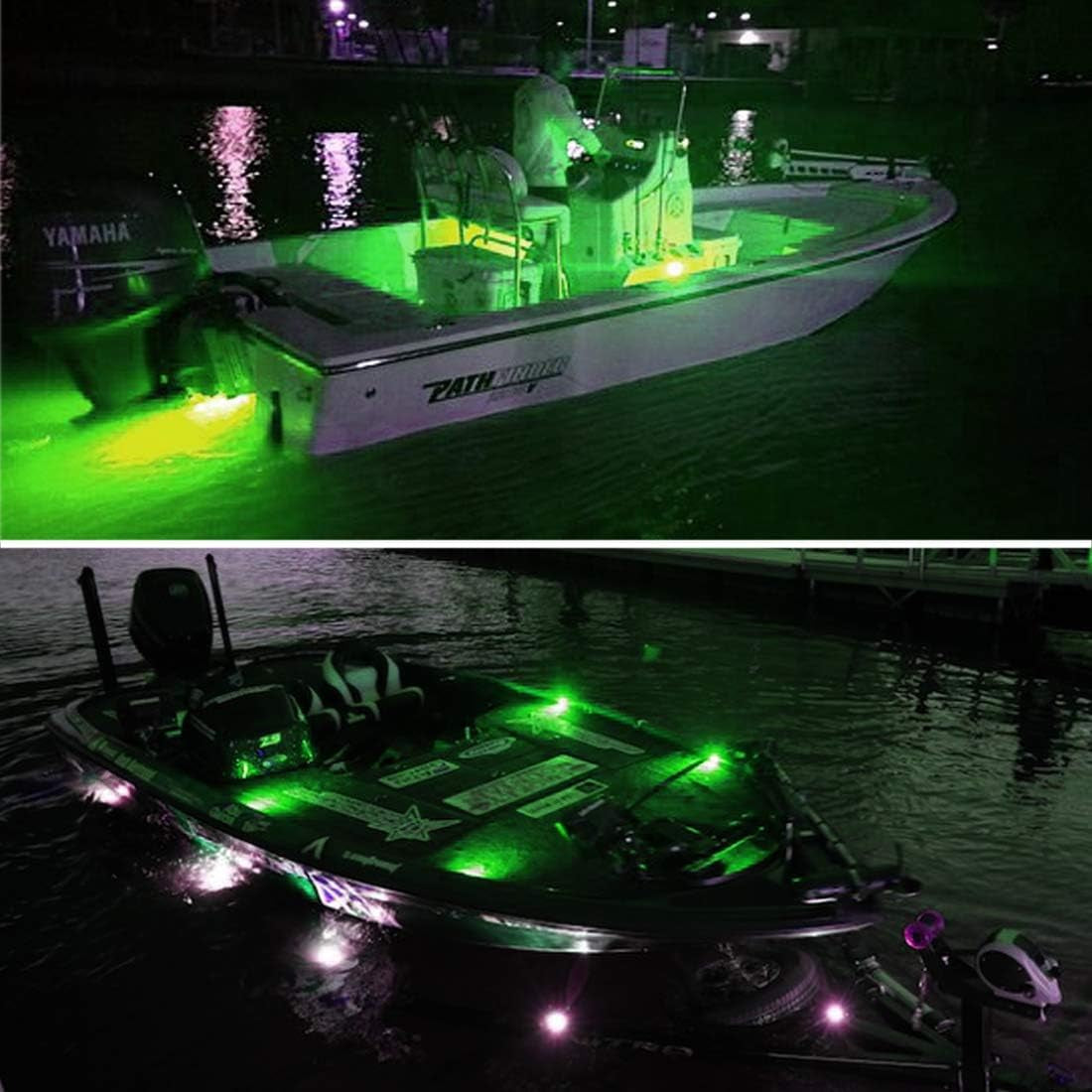LED Night Fishing Lights - Courtesy, Deck, Navigation Lights for Boats (Green)
