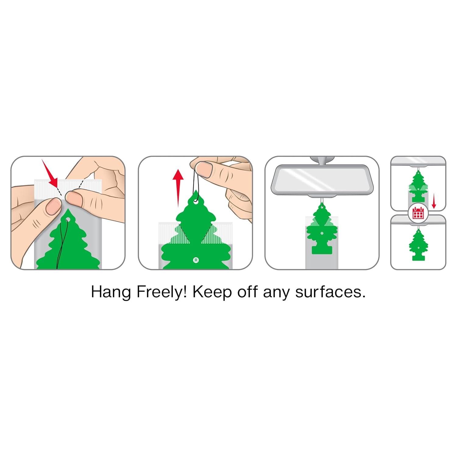 Car Air Freshener | Hanging Tree Provides Long Lasting Scent for Auto and Home | Black Ice, 24 Air Fresheners