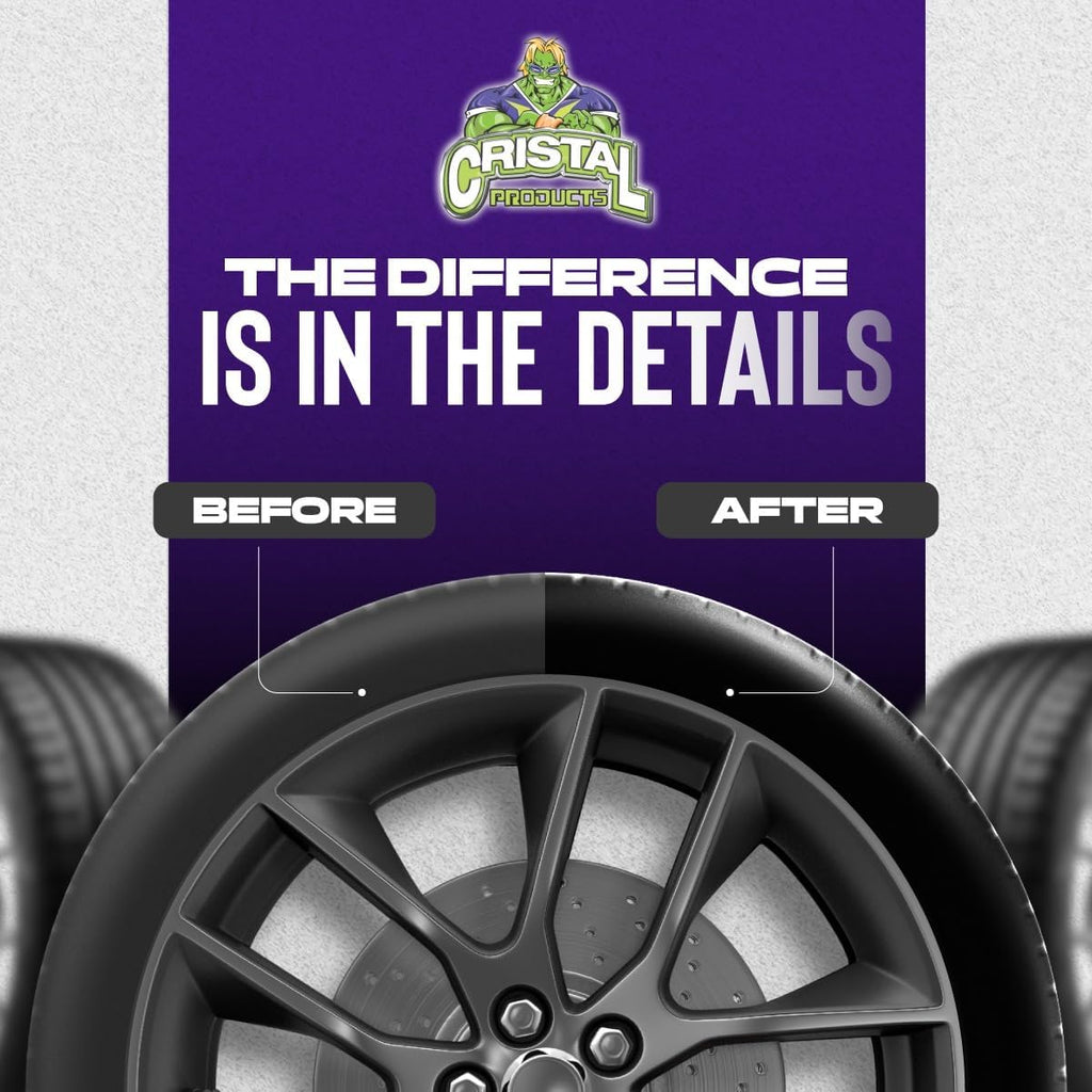 Untouchable Tireshine Spray Spray 4PK – Long-Lasting Wet Tire Finish for Deep Gloss & Protection – Waterproof, No-Sling Formula, Easy Application Tire Shine & Cleaner (52 Oz Total)